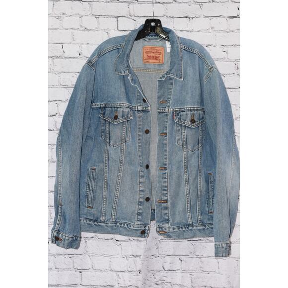 LEVI'S Trucker Blue Denim Jacket 70507 USA Red Tab Size XL - Picture 1 of 7